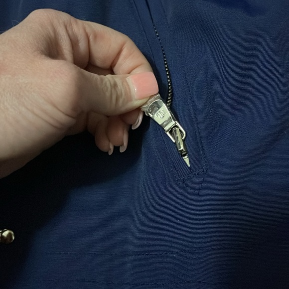 Lauren Ralph Lauren size medium Royal Blue zip up moto style jacket - Picture 10 of 10
